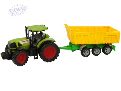 Traktor Czerwony Wywrotka Żółta Ciągnik 50 cm Traktor Czerwony Wywrotka Żółta Ciągnik 50 cm