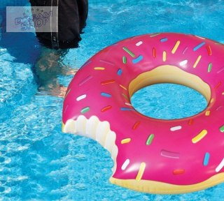 Koło Dmuchane dziecięce Donut 50cm różowe