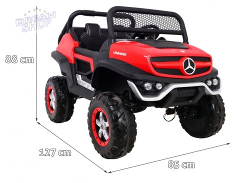 Pojazd Mercedes BENZ UNIMOG Czerwony Pojazd Mercedes BENZ UNIMOG Czerwony