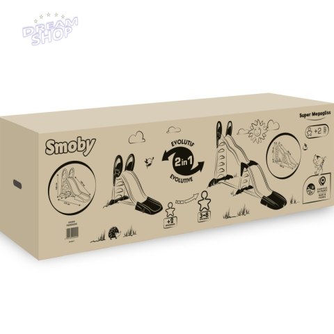 Smoby Zjeżdżalnia Megagliss Duża 2w1 Ślizg 360 cm Smoby Zjeżdżalnia Megagliss Duża 2w1 Ślizg 360 cm