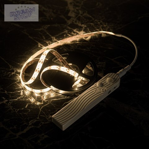 Taśma LED na baterie USB czujnik ruchu 1M ciepły biały