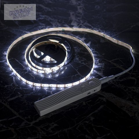 Taśma LED na baterie USB czujnik ruchu 2M zimny biały