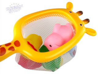 Zestaw do Kąpieli Zwierzątka Gumowe Siatka Żyrafa