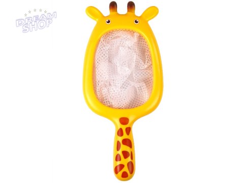 Zestaw do Kąpieli Zwierzątka Gumowe Siatka Żyrafa