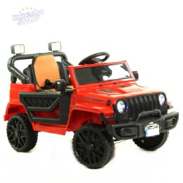 Auto na akumulator dla dzieci 4x4 skóra pilot CAR-JSX-1-CZERWONY