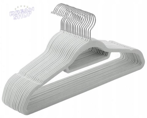 Wieszak welurowy Maxi komplet 60 sztuk szary Wieszak welurowy Maxi komplet 60 sztuk szary