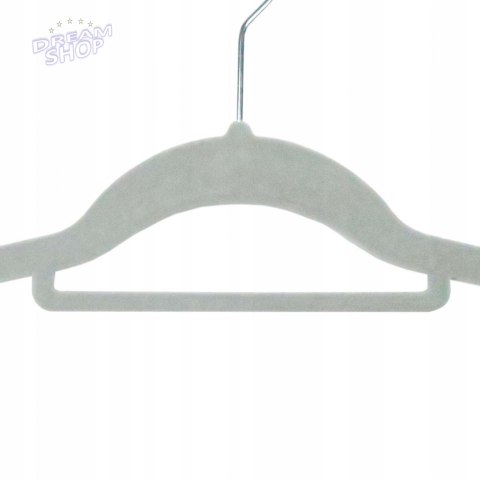 Wieszak welurowy Maxi komplet 60 sztuk szary Wieszak welurowy Maxi komplet 60 sztuk szary