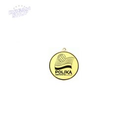 Medal Złoty Z Miejscem Na Emblemat 25 Mm - Medal Stalowy Grawerowany Laserem- Rmi