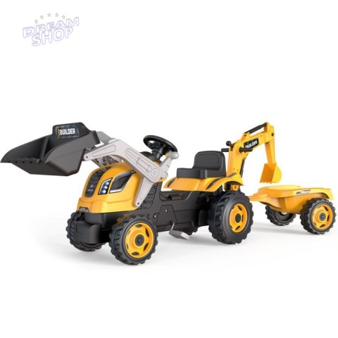 SMOBY Traktor na Pedały Farmer Max z Przyczepką i Łopatą SMOBY Traktor na Pedały Farmer Max z Przyczepką i Łopatą