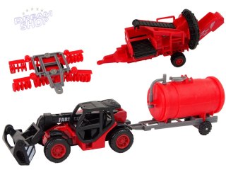 Zestaw Pojazdów Rolniczych Traktor 12 Sztuk Metal