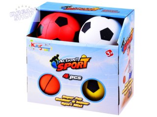 Piłki piankowe zestaw 4szt 10cm do nogi SP0705