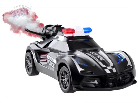 Auto zdalnie sterowane Policja dym światło RC0596 Auto zdalnie sterowane Policja dym światło RC0596