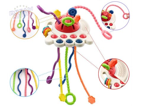Interaktywna zabawka sensoryczna 4w1 gryzak Pop it ZA4274 Interaktywna zabawka sensoryczna 4w1 gryzak Pop it ZA4274