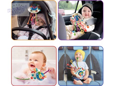 Interaktywna zabawka sensoryczna 4w1 gryzak Pop it ZA4274 Interaktywna zabawka sensoryczna 4w1 gryzak Pop it ZA4274