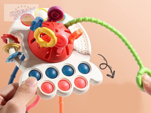 Interaktywna zabawka sensoryczna 4w1 gryzak Pop it ZA4274 Interaktywna zabawka sensoryczna 4w1 gryzak Pop it ZA4274