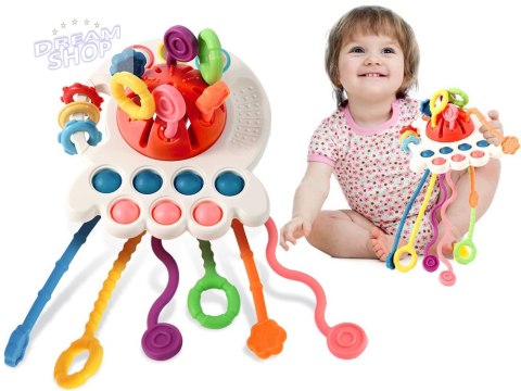 Interaktywna zabawka sensoryczna 4w1 gryzak Pop it ZA4274 Interaktywna zabawka sensoryczna 4w1 gryzak Pop it ZA4274
