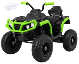 Quad ATV Air na akumulator dla dzieci Czarno-zielony + Koła pompowane + Radio MP3 + Wolny Start