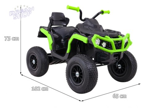 Quad ATV Air na akumulator dla dzieci Czarno-zielony + Koła pompowane + Radio MP3 + Wolny Start Quad ATV Air na akumulator dla dzieci Czarno-zielony + Koła pompowane + Radio MP3 + Wolny Start