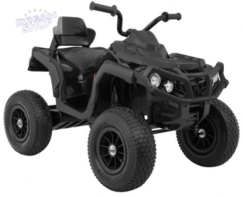 Quad ATV Air na akumulator dla dzieci Czarny + Koła pompowane + Radio MP3 + Wolny Start Quad ATV Air na akumulator dla dzieci Czarny + Koła pompowane + Radio MP3 + Wolny Start