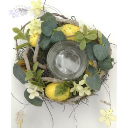 Świecznik dekoracyjny piórka 16 cm śr na tea light