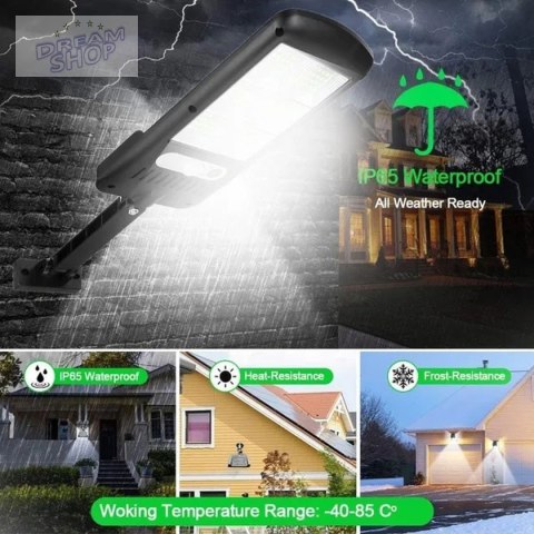 Lampa solarna uliczna z czujnikiem ruchu zmierzchu i pilotem 120led Lampa solarna uliczna z czujnikiem ruchu zmierzchu i pilotem 120led