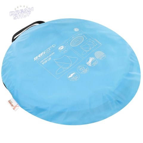 Namiot parawan plażowy samorozkładający 190x120x90/70 cm niebieski pop-up Namiot parawan plażowy samorozkładający 190x120x90/70 cm niebieski pop-up