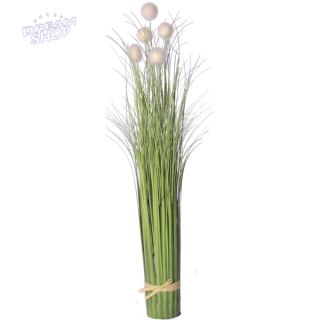 Sztuczna trawa fejka jak żywa z białymi kulkami 70 cm