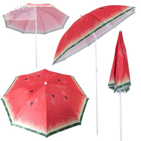 Parasol składany przeciwsłoneczny 180cm ogrodowy balkonowy z funkcją przechylania arbuz