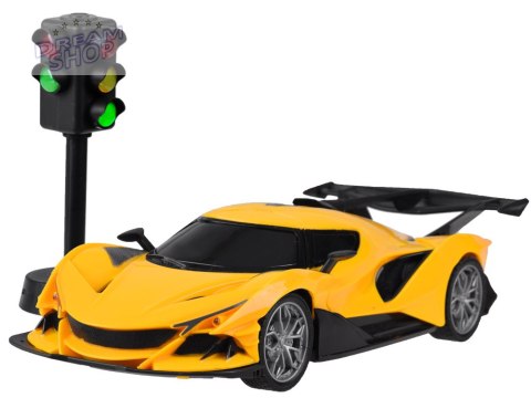 Zdalnie sterowane SPORTOWE auto + kierownica + sygnalizacja RC0589 ZO Zdalnie sterowane SPORTOWE auto + kierownica + sygnalizacja RC0589 ZO
