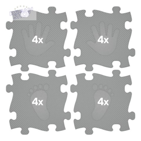 WOOPIE Mata Sensoryczna Ortopedyczna Puzzle Ręce i Nogi 16 el. - Kolor Szary WOOPIE Mata Sensoryczna Ortopedyczna Puzzle Ręce i Nogi 16 el. - Kolor Szary