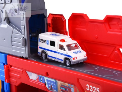 Mega garaż 2w1 policja straż winda walizka ZA4361