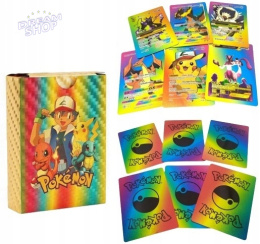 Karty Pokemon TĘCZOWE 55szt ZESTAW KOLEKCJONERSKI