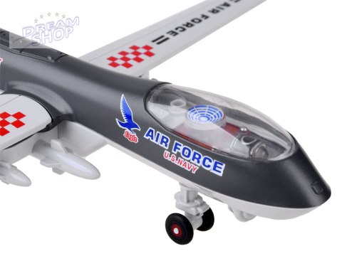 Metalowy DRON wojskowy bojowy dźwięk ZA4327 CY