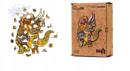 Puzzle Drewniane EKO 74 Triceratops A4 PuzA4-00705