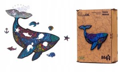 Puzzle Drewniane EKO 75 Potężny Wieloryb A4 PuzA4-01737