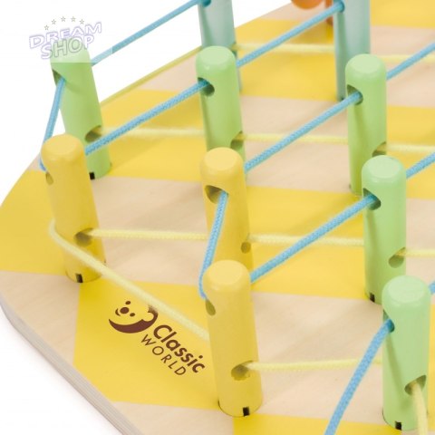 CLASSIC WORLD Drewniana Nawlekanka Ananas Kołeczki 21el. CLASSIC WORLD Drewniana Nawlekanka Ananas Kołeczki 21el.