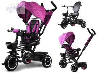 Rowerek trójkołowy Tiny Bike 3w1 różowy z daszkiem SP0650