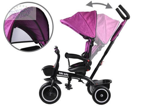 Rowerek trójkołowy Tiny Bike 3w1 różowy z daszkiem SP0650