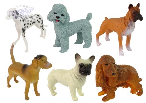 Zestaw 6 Figurek Psów Figurka Psy Rasowe Zestaw 6 Figurek Psów Figurka Psy Rasowe