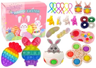 Zestaw Zabawek Wielkanocnych Fidget Toys Pop It 25 Elementów