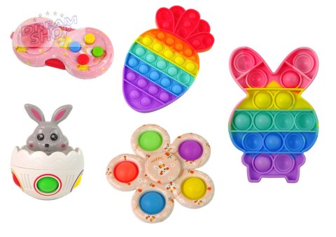 Zestaw Zabawek Wielkanocnych Fidget Toys Pop It 25 Elementów Zestaw Zabawek Wielkanocnych Fidget Toys Pop It 25 Elementów