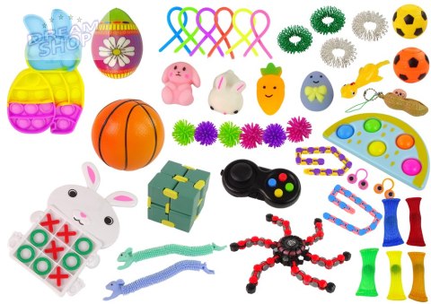 Zestaw Zabawek Wielkanocnych Fidget Toys Pop It Squishy Antystresowe 42 Elementy Zestaw Zabawek Wielkanocnych Fidget Toys Pop It Squishy Antystresowe 42 Elementy