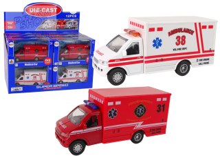 Auto Pojazd Ratunkowy Ambulans Napęd Frykcyjny 2 Kolory