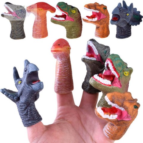 Dinozaur Pacynki na palec gumowe figurki 5 ZA4333 Dinozaur Pacynki na palec gumowe figurki 5 ZA4333