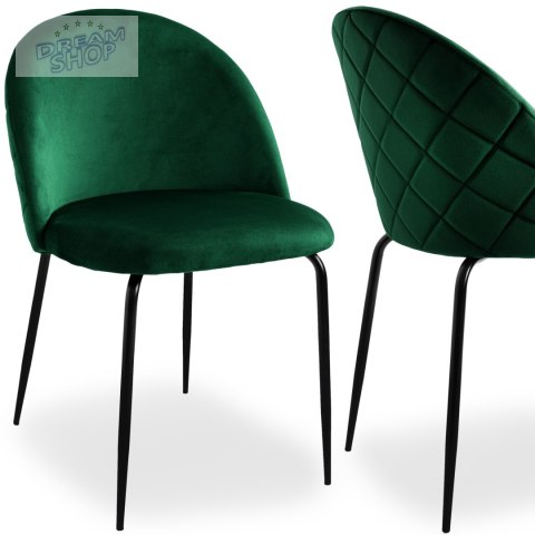 Krzesło aksamitne FARGO Velvet Ciemnozielone Krzesło aksamitne FARGO Velvet Ciemnozielone