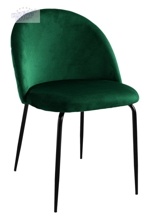 Krzesło aksamitne FARGO Velvet Ciemnozielone Krzesło aksamitne FARGO Velvet Ciemnozielone