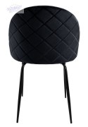 Krzesło aksamitne FARGO Velvet Czarne