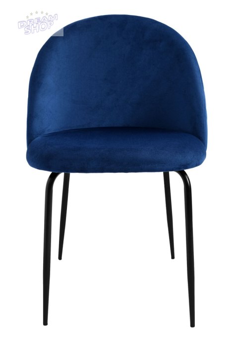 Krzesło aksamitne FARGO Velvet Granatowe Krzesło aksamitne FARGO Velvet Granatowe