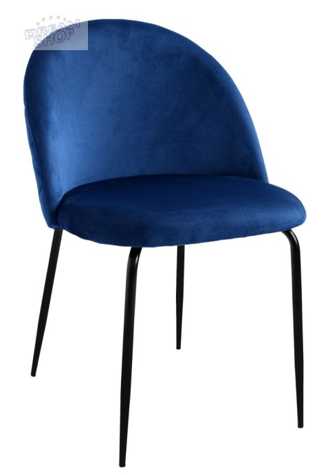 Krzesło aksamitne FARGO Velvet Granatowe Krzesło aksamitne FARGO Velvet Granatowe