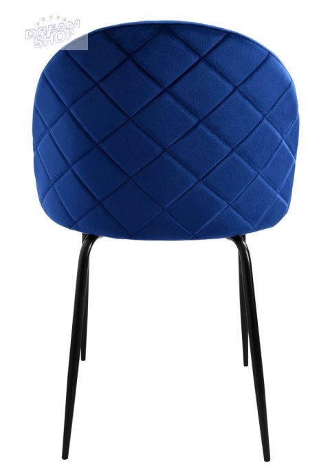 Krzesło aksamitne FARGO Velvet Granatowe Krzesło aksamitne FARGO Velvet Granatowe